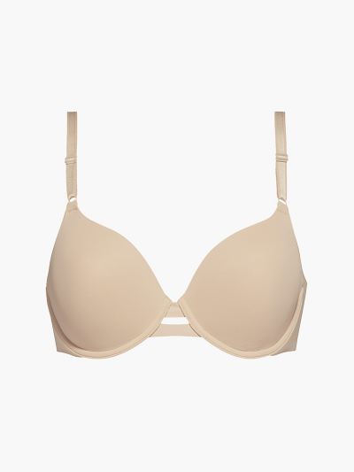Calvin Klein Underwear HU189755 | Calvin Klein Invisibles Női Póló Melltartó Bézs